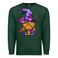 Sports Green witch gnome with broom Premium Sweatshirt - BundleAndBundleShop