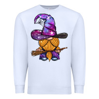 White witch gnome with broom Premium Sweatshirt - BundleAndBundleShop