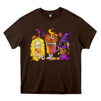Chocolate Brown Halloween hocus pocus coffee cups Heavy Core Tee - RanaPortraitStore