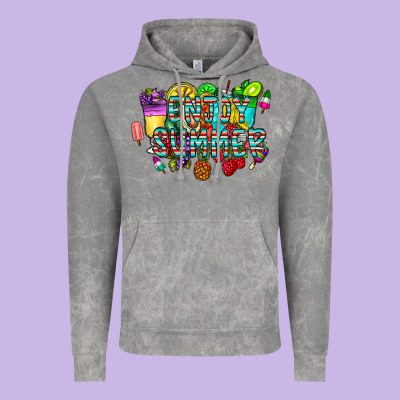 Enjoy Summer Vintage Hoodie Designed By Cowhidedigitalart