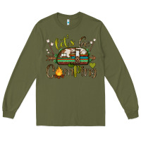 Army Green let's go camping Long Sleeve Tee - BarkalooDesign