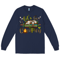 Navy let's go camping Long Sleeve Tee - BarkalooDesign