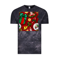 Cloud Black christmas snow globe seamless pattern Vintage Tee - BundleAndBundleShop
