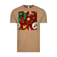 Vintage Coffee christmas snow globe seamless pattern Vintage Tee - BundleAndBundleShop