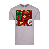 Vintage Zinc christmas snow globe seamless pattern Vintage Tee - BundleAndBundleShop