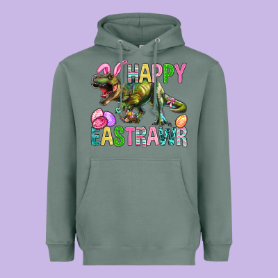 Happy Eastrawr Easter Heavyweight Hoodie Designed By Bundleandbundleshop