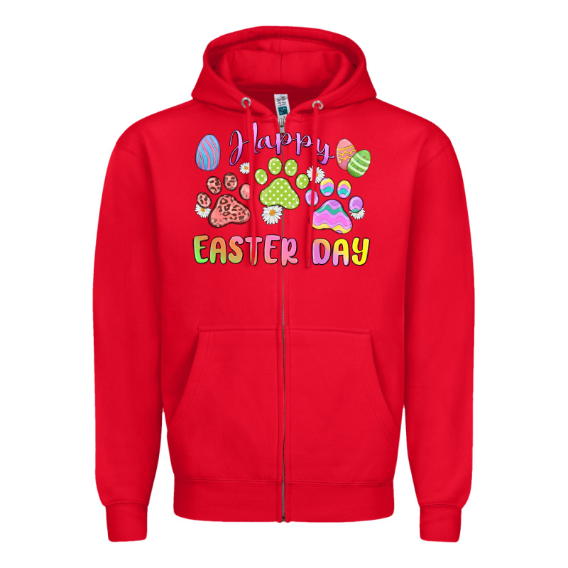 Happy Easter Day Paws Zipper Hoodie by MaliasSmallBusiness | Teevron