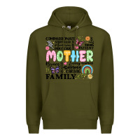 Army Green retro mother Premium Hoodie - JahusDesignShop