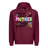 Burgundy retro mother Premium Hoodie - JahusDesignShop