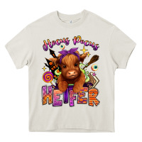 Cream Hocus pocus Heifer Heavy Core Tee - RanaPortraitStore