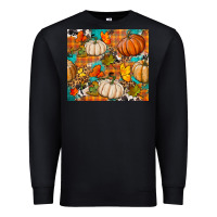 Black fall pumpkin tumbler Premium Sweatshirt - BundleAndBundleShop