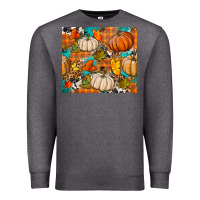 Charcoal Heather fall pumpkin tumbler Premium Sweatshirt - BundleAndBundleShop