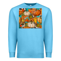 Ocean Blue fall pumpkin tumbler Premium Sweatshirt - BundleAndBundleShop