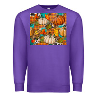 Purple fall pumpkin tumbler Premium Sweatshirt - BundleAndBundleShop