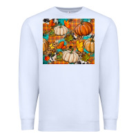 White fall pumpkin tumbler Premium Sweatshirt - BundleAndBundleShop