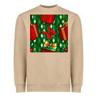 Mushroom christmas surprise gift box seamless pattern Heavyweight Sweatshirt - BundleAndBundleShop