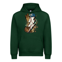 Forest Green Lightning bolt Baseball Urban Hoodie - HowdyJamesFarm
