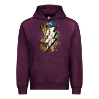 Mauve Wine Lightning bolt Baseball Urban Hoodie - HowdyJamesFarm