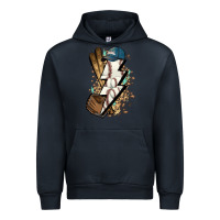 Navy Lightning bolt Baseball Urban Hoodie - HowdyJamesFarm