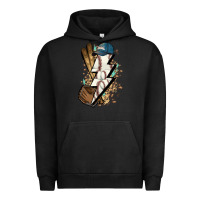 Pigment Black Lightning bolt Baseball Urban Hoodie - HowdyJamesFarm