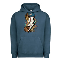 Pigment Midnight Navy Lightning bolt Baseball Urban Hoodie - HowdyJamesFarm