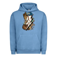Pigment Pebble Blue Lightning bolt Baseball Urban Hoodie - HowdyJamesFarm