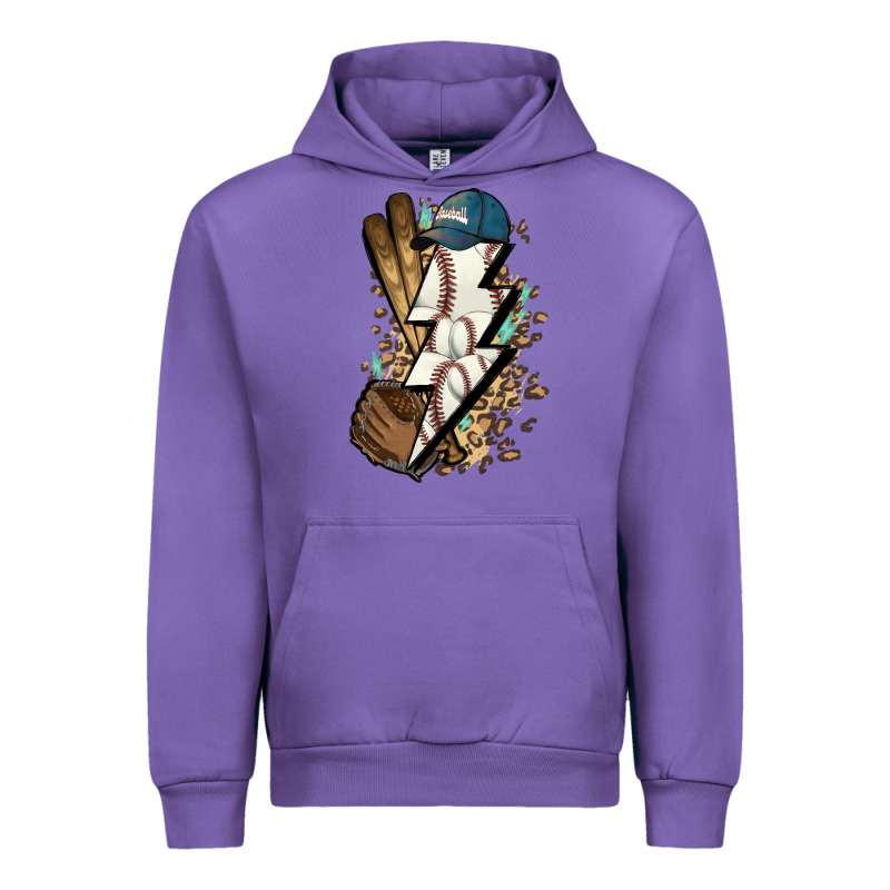 Lightning Bolt Baseball Urban Hoodie by HowdyJamesFarm | Teevron