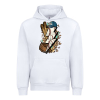 White Lightning bolt Baseball Urban Hoodie - HowdyJamesFarm