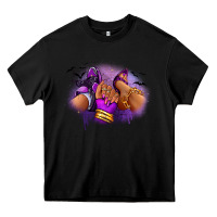 Black Halloween sneaker and heel afro woman Heavy Core Tee - RanaPortraitStore