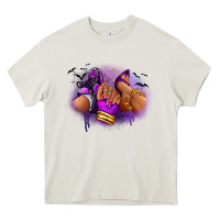 Cream Halloween sneaker and heel afro woman Heavy Core Tee - RanaPortraitStore