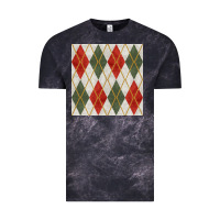 Cloud Black christmas diamond plaid seamless pattern Vintage Tee - BundleAndBundleShop