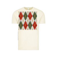 Vintage Arctic christmas diamond plaid seamless pattern Vintage Tee - BundleAndBundleShop