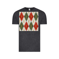 Christmas Diamond Plaid Seamless Pattern Vintage Tee | Teevron