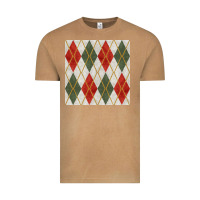 Vintage Camel christmas diamond plaid seamless pattern Vintage Tee - BundleAndBundleShop
