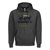 Charcoal Heather i m not getting old i m becoming a classic Zipper Hoodie - MaliasSmallBusiness