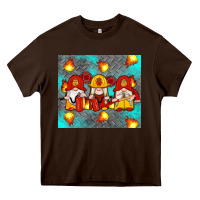 Chocolate Brown firefighter gnomes Heavy Core Tee - Artiststas