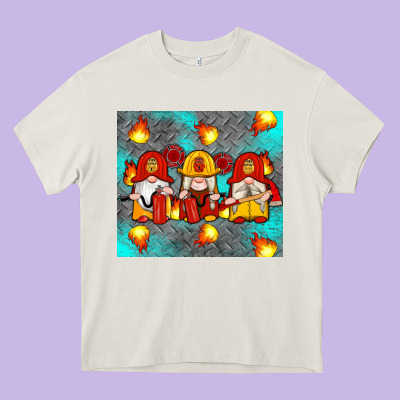 Firefighter Gnomes Heavy Core Tee Designed By Artiststas