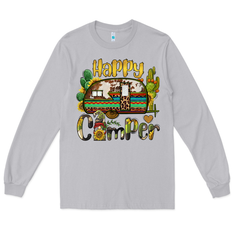 Happy Camper Caravan And Gnome Long Sleeve Tee by BarkalooDesign | Teevron