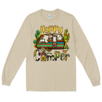 Mushroom happy camper caravan and gnome Long Sleeve Tee - BarkalooDesign