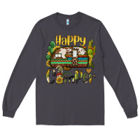 Smoke happy camper caravan and gnome Long Sleeve Tee - BarkalooDesign