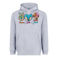 Heather Grey Peace Love Easter Jesus Heavyweight Hoodie - BundleAndBundleShop