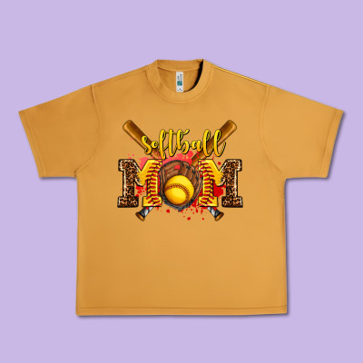 Softball Mom Urban Heavy Tee Designed By Adodesignshop
