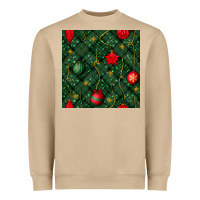 Mushroom christmas ornaments seamless  pattern Heavyweight Sweatshirt - BundleAndBundleShop