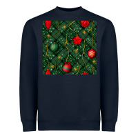 Navy christmas ornaments seamless  pattern Heavyweight Sweatshirt - BundleAndBundleShop