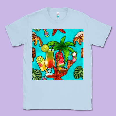 Summer Drinks And Ice Cream Classic Tee Designed By Bundleandbundleshop