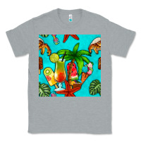 Heather Grey summer drinks and ice cream Classic Tee - BundleAndBundleShop