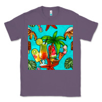 Lavender summer drinks and ice cream Classic Tee - BundleAndBundleShop
