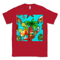Red summer drinks and ice cream Classic Tee - BundleAndBundleShop