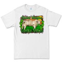 White Thick Thighs Lucky Vibes Charolais Bull Premium Tee - RanaPortraitStore