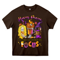 Chocolate Brown Hocus pocus i need coffee to focus Heavy Core Tee - RanaPortraitStore